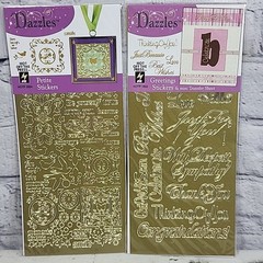 Hot Of The Press Dazzles Scrapbooking Stickers Borders Flowers Mandalas Lot Of 6