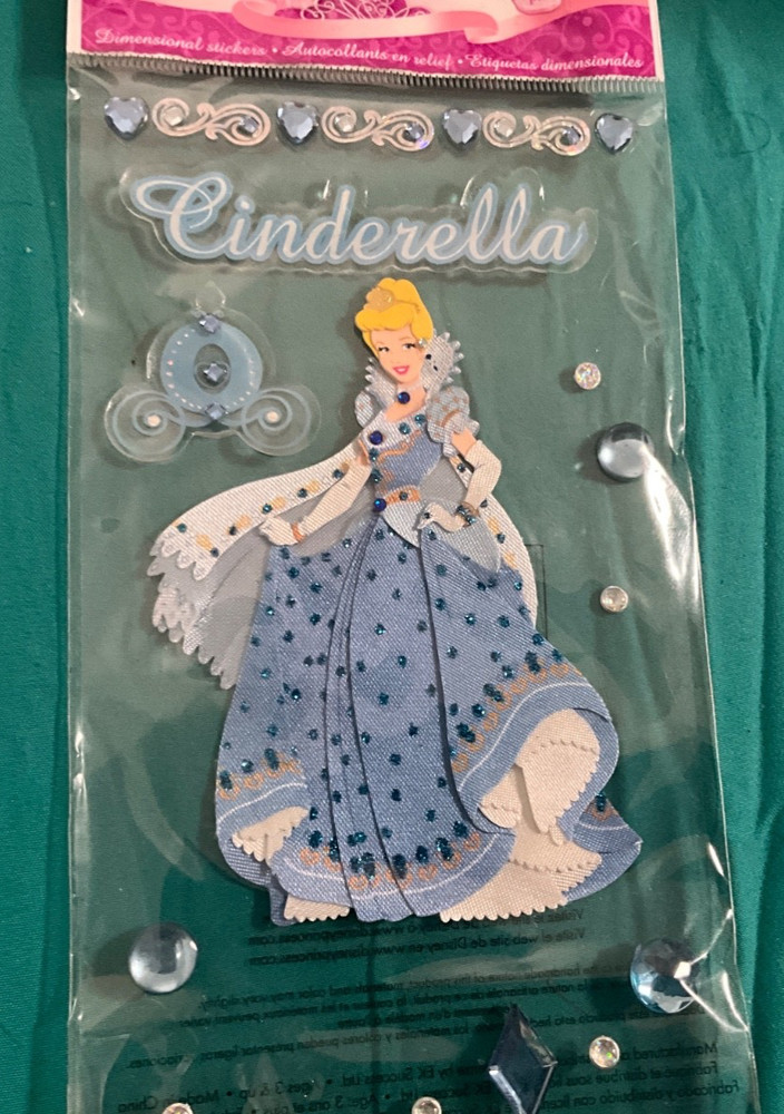 JOLEE Disney Dimensional Stickers EK Success Cinderella