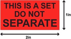 Do Not Separate Labels – 1in x 2in, 500/Roll, 20 Rolls in Fluorescent Red Orange