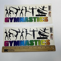 vintage scrappin sports gymnastics themed stickers 2 sheets
