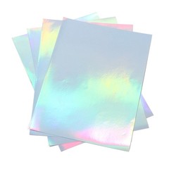 22 Sheets A4 Printable Holographic Sticker Paper Efficient Inkjet For DIY