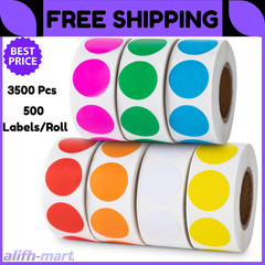 3500 Pcs Colored Dot Stickers, 3/4″ Label Sticker round Color Coding Labels