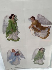 Vintage Hallmark 25th Anniversary Angel Keepsake Ornament Stickers 8 Sheets