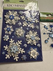 Lot Martha Stewart Christmas Winter Snowflakes Bling 3D scrapbooking stickers