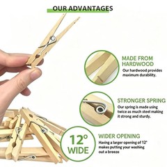 25mm to 72mm Mini Pegs Wooden Craft Cloth Photo Wood Hanging Small Spring Clips