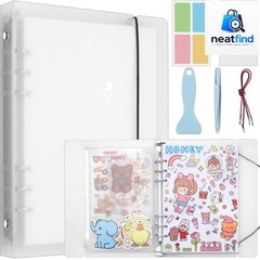 Reusable Sticker Album with 100 Sheets, Collecting Book with Pockets, A5