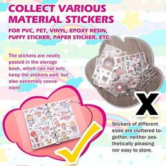 Reusable Sticker Book 100 Sheets, Collecting with A6, Clear