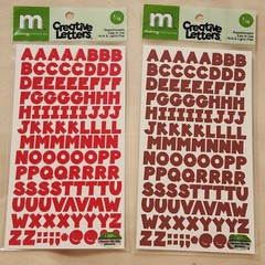 NEW Lot 7 Sets MM Creative Letters Numbers Red Pink Blue Stars & Stripes 7/16″-C
