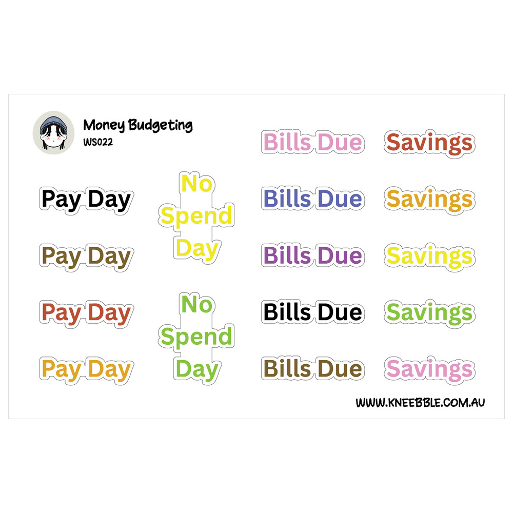 Personal Finance Planner Stickers – Budget, Savings, Expenses