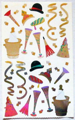 Mrs Grossman 4×6 inch ‘New Years’ Sticker Sheet (Vintage-Retired)