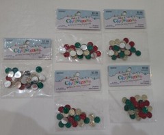 Hobby Lobby Make It Christmas Crafts Lot of 9 Packs Button Gem Light Bulbs More⬇