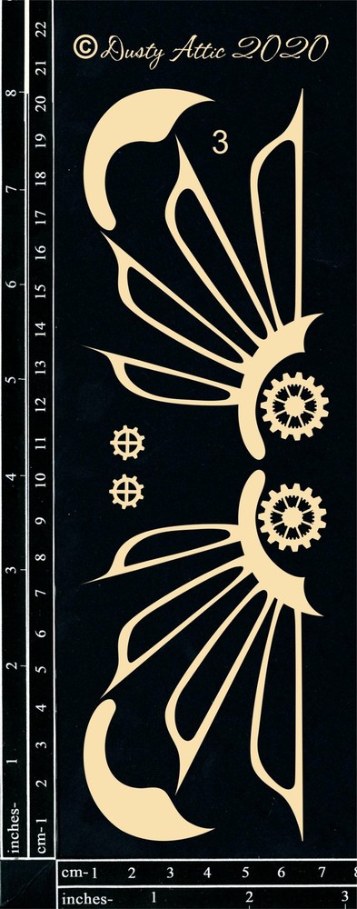 Dusty Attic Chipboard 3×8 – Industrial Wings #3, DA2869