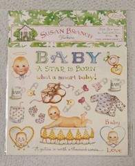LOT of SUSAN BRANCH Stickers ~ 8 Sheets ~ 4 Packs 4.5″x2.5″ NEW Baby Men Funny