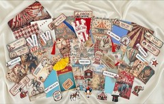 Circus Junk Journal Kit Ephemera Pack Vintage Carnival Scrapbook 101 Pieces
