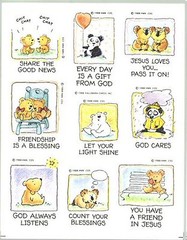 3 SHEETS VINTAGE Hallmark 1988 Stickers! Religious Inspirational Animals