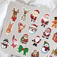 50PCS Kawaii Cartoon Christmas Art Aesthetic Stickers Pack Diary Laptop Scrapboo