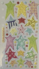 VELLUM PASTEL STAR Binder Stickers(55pc)Sticko•Pattern •Polka-Dots•Card Making•