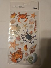 Recollections CRABS 🦀 AND SEASHELLS Scrapbooking stickers