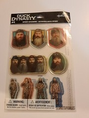 A&E Duck Dynasty Epoxy Stickers 2 sheets of 9. Willy Jack TV Show Merch
