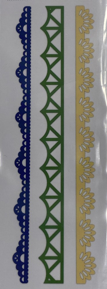 Creative Memories Laser Cut Borders 10 Die Cuts ~ RAINBOW EDGES – NIP