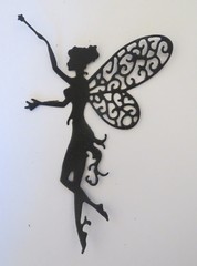 Fairies #3 Fairy Intricate Paper Die Cut Embellishments scrapbooking 9 pc Black