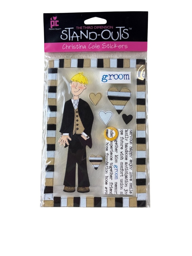 Stand-Outs Christina Cole Wedding Groom Stickers For Crafts & Scrapbooking