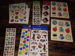 Vintage Sandy Lion Stickers, Carson Delerosa, Hallmark, AGC. Lot