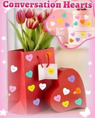 1000PCS/2 Rolls Bulk Lot Conversation Hearts 1” Sticker Rolls Valentines Holiday