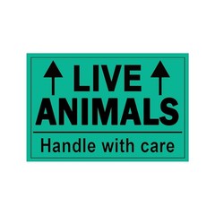Remarkable Live Animals Please Handle with Care Stickers,2 X 3 Inch Fluoresce…