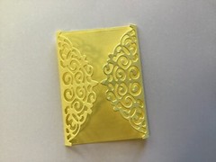 Swirls deco fold-over Card Topper Window Frame Die Cut embellishments 5 pcs