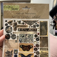 Crafters Square Paper Craft Rub On Transfer Stickers Decals Butterfly