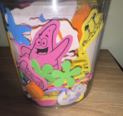 Vintage Tub SpongeBob Squarepants 2004 Nickelodeon 3D Foam Stickers NEW RARE!