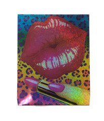 Lisa Frank Y2K Big Lips Glitter Pocket Folder Unpunched New RARE