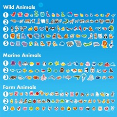 2680+ Animal Stickers, 64 Sheets Adorable Cartoon Animal Designs, Various The…