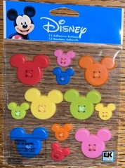 Disney Ek Success Colorful Mickey Mouse Icons Heads Ears Scrapbook Stickers 3D