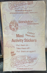 VINTAGE 80’S SANDYLION DINOSAURS ACTIVITY STICKER SHEET