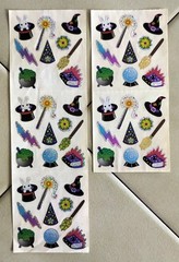 Lot (37 Mods) SANDYLION Mylar Wizard Dragon Castle Knight Magic Fantasy Stickers