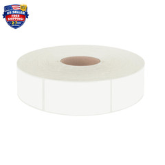 600 PCS Rectangular Stickers, Blank Write on Labels Self-Adhesive Roll White