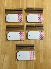 Reflections Craft Paper Tags – Pink Zig Zag – Set of 5 Pkgs