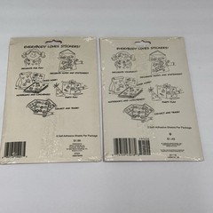 Lot/6 VTG Gibson Christmas Stickers (5) Sealed & (1) Pack Missing One Sticker