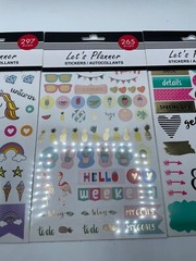 Let’s Planner Stickers 265, 323 & 297 Pieces – Unicorns, Pineapple, xoxo, etc