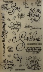 BLOOM & GROW Rub-On Transfers(4-1/2”x 7-3/4”) Sunshine•Summer•Garden•Card Making