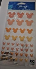 Disney / Mickey ICON/ Adhesive Tiles / *Pink / Orange Stickers Set