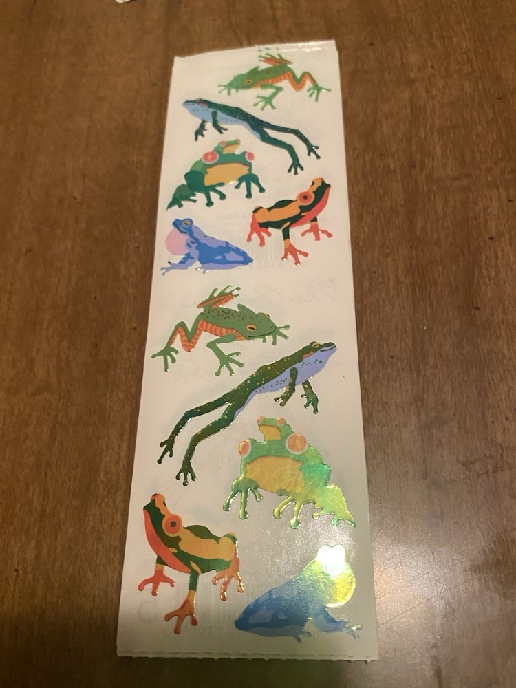 Vintage Mrs. Grossman’s Opal Tree Frogs Scrapbooking Stickers