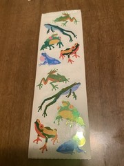 Vintage Mrs. Grossman’s Opal Tree Frogs Scrapbooking Stickers