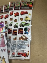 12 Lot Disney Scrapbook Sticker Sets – Little Mermaid, Cars Lightning McQueen