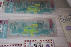 Frances Meyers provo craft & JoLees Stickers new baby lot animals die cut pastel