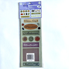 Jo Ann Scrap Essentials Autumn Fall Sticker Flip Pack Scrapbooking Cardmaking