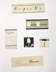 Pebbles Inc Wedding Sampler Cardstock Stickers Tidbits Words, Bride Groom Quotes