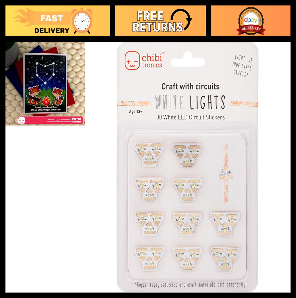 30 Waterproof LED Circuit Stickers – Conductive Adhesive for Indoor Projects